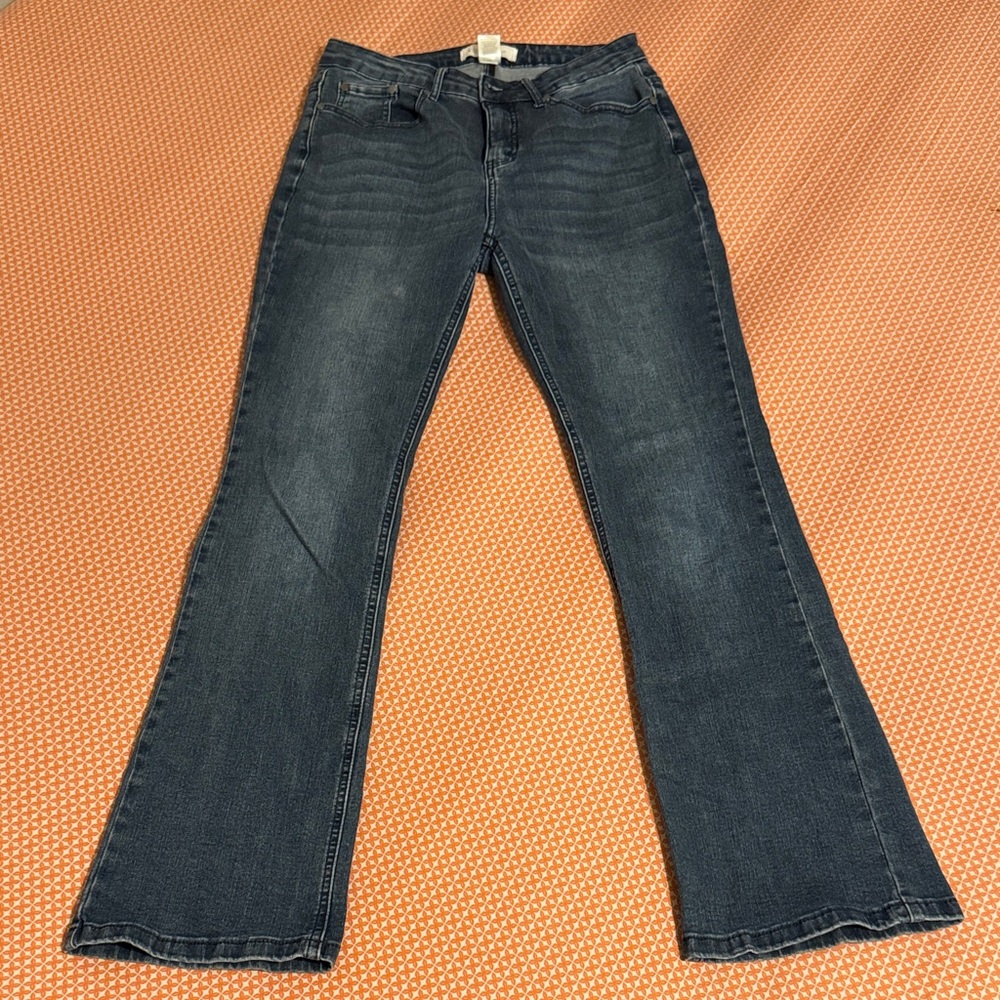 Jaclyn Smith Dark Blue Flare Jeans